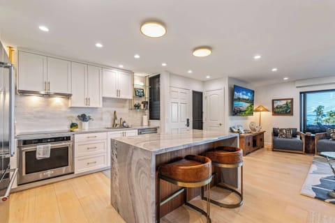 Designer kitchen with premium finishes and spacious island.