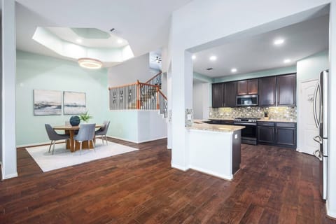 The generous open floor plan provides ample space for the whole family.