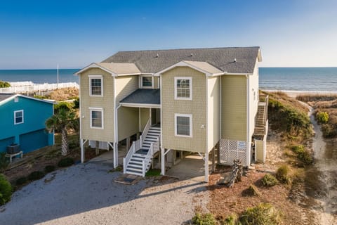 Aerial view of the WEST side of the duplex, plenty of parking for up to 4 cars