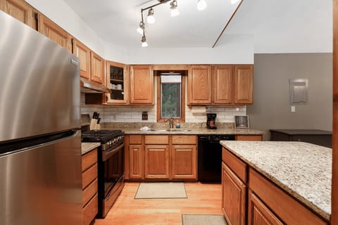 Well-equipped kitchen awaits.