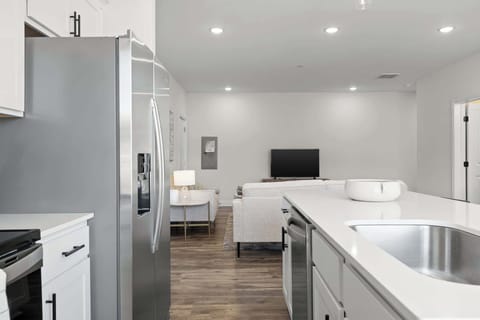 A view of the open-concept living space 