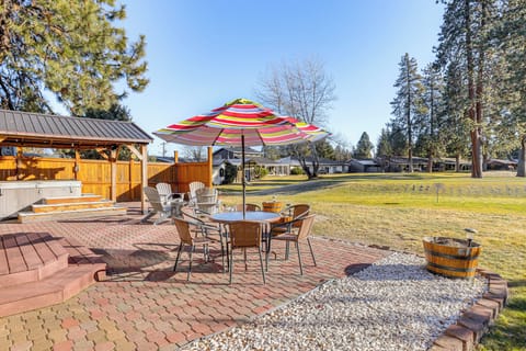 Patio | Outdoor Dining Area | Private Hot Tub | Fire Pit