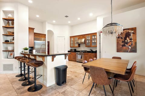 Our fully stocked kitchen