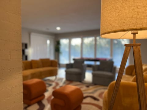 Spacious living area with a TV—great for relaxation and entertainment!