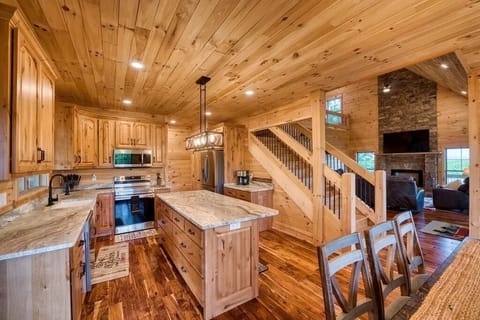 Full kitchen with all the cooking essentials