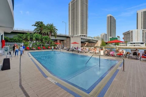 Scenic pool with Canal view and pool service