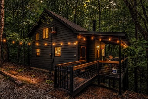 Striing lights adding to a cozy atmosphere