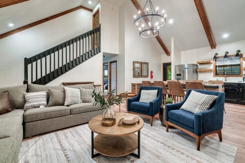 Living Area with Dining Room and Kitchen in the Backround