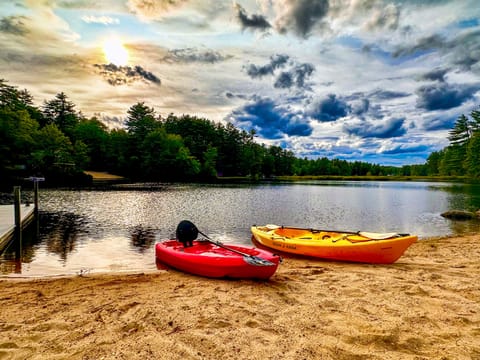 Beautiful large beach with fantastic swimming, kayaks, fishing and more!