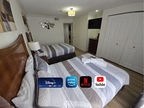 Two super-comfy beds plus a new smart TV for movie nights.