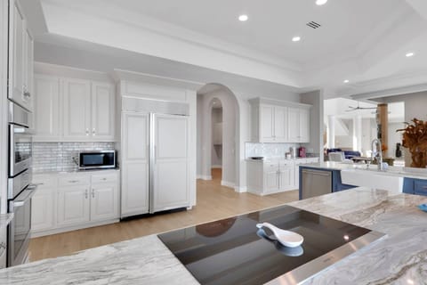 Though separate from the main living area, the open flowing layout still allows continuity between the two spaces.