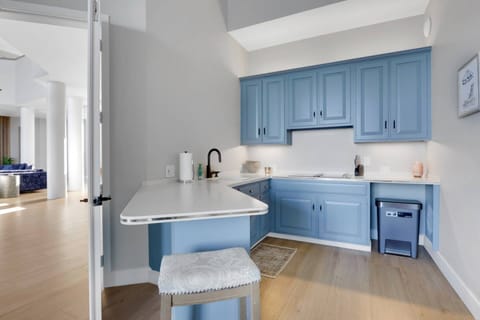 Enjoy a morning cup of coffee privately prepared in the main level guest suite.