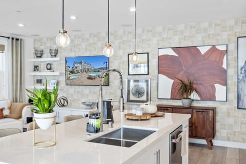 Bright and functional kitchen sink with ample counter space