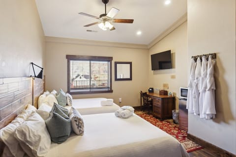 Indoors, Bed, Bedroom, Furniture, Ceiling Fan