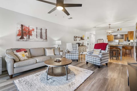 Curl up on the queen sleeper sofa & enjoy a movie night at home!