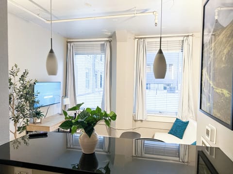 View from Kitchen to Living Room.
