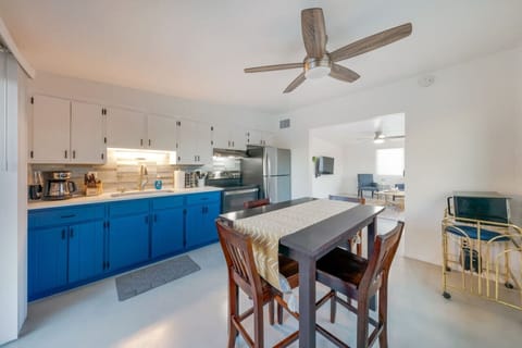 Unit A: Lovely view of dining area, kitchen, and living space