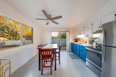 Unit A: Bright, updated kitchen with stainless steel appliances