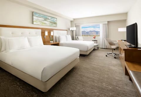 Wake up to sweeping views from a spacious double-bed retreat.