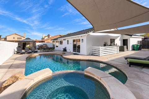 Private pool and hot tub oasis.