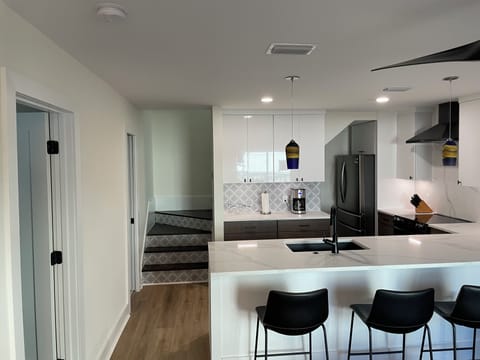 Fully equipped kitchen with all new appliances.