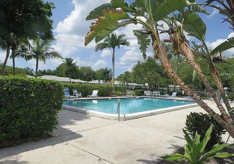 One of two community pools. 