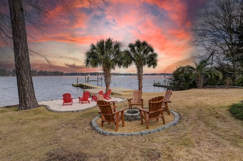 Firepit and Beach Area with Lake Views!