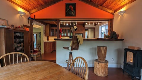 from dining towards kitchen