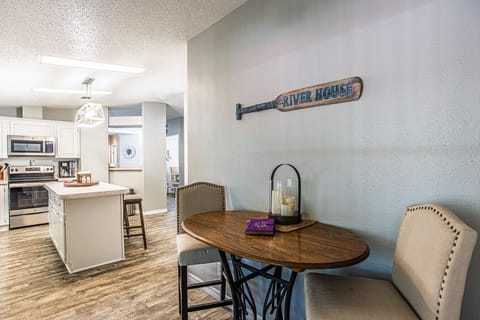 Breakfast nook off the kitchen near the back porch entry