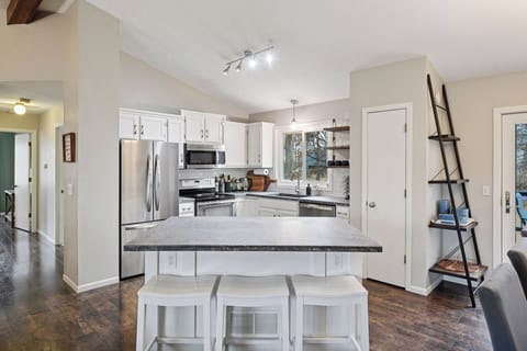 Pull up a stool and be part of the action at the kitchen island!