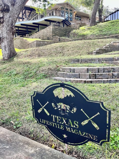 Looking up to the house from the dock