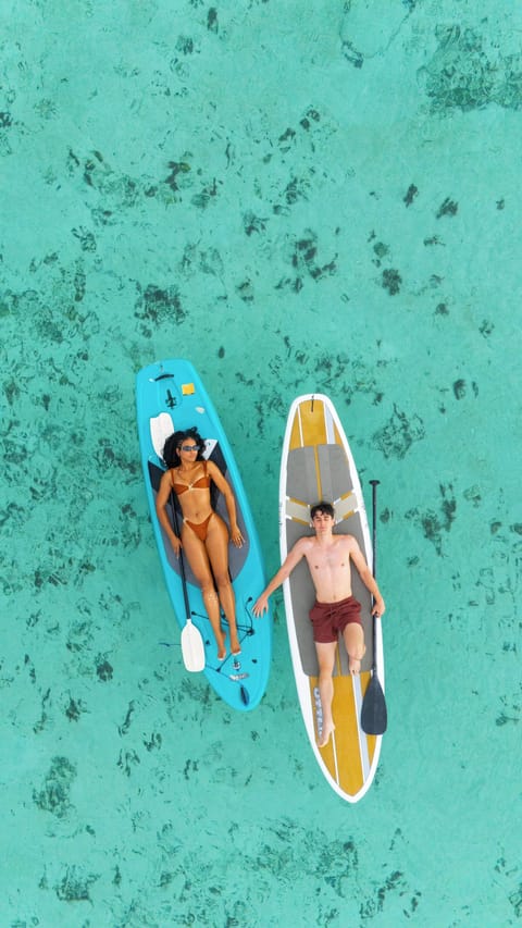 
Enjoy our kayaks and paddleboards and glide across the crystal-clear, turquoise sea — a peaceful and unforgettable moment on the water.