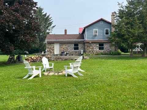 Large yard w/ fire pit