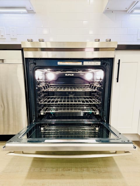 Oven built into the electric range.