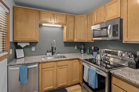 Fully stocked kitchen for all your cooking and baking needs!