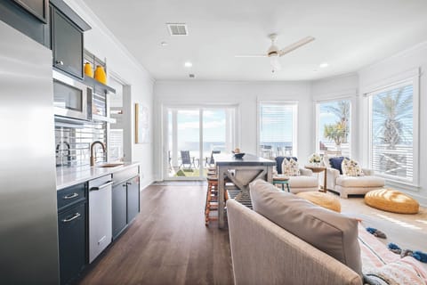 Prime Gulf Views from the 1st Floor Kitchen & Living Space