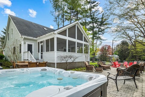 Adirondacks, wicker, and warm water—what more could you want?