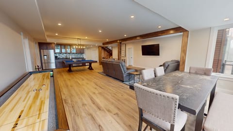 Indoors, Hardwood, Furniture, Table, Floor