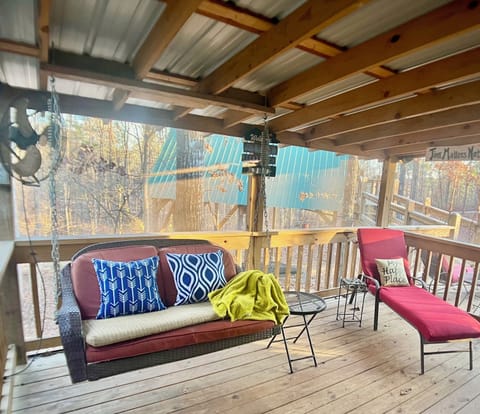 Cuddle up with a blanket and watch for wildlife from the screened in porch. 