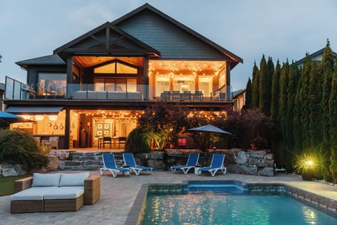 Exterior view of home from pool area