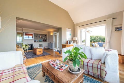 Open plan lounge areas leading to outside deck.