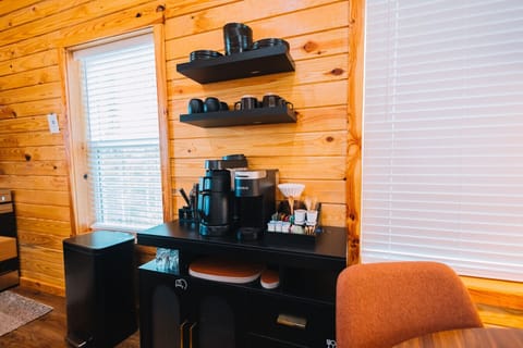 Featuring your fully-loaded coffee bar with a Ratio Six coffee maker and a Keurig machine