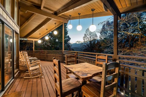 Sit back and relax on the deck at the Spirit of Gatlinburg!