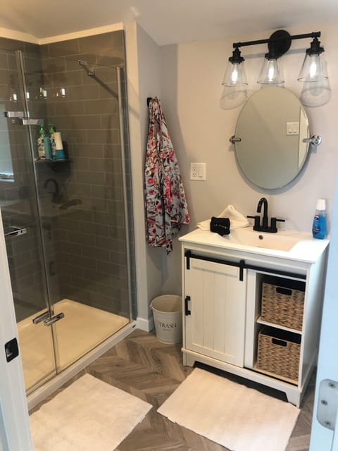 Modern Bathroom with walk in shower.