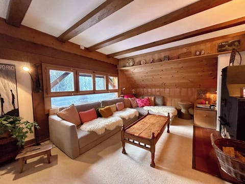 over view of the cozy living room