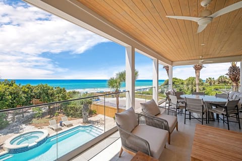 Sandpiper's Retreat - Seagrove Beach - Second Floor Porch Overlooking Pool and Gulf