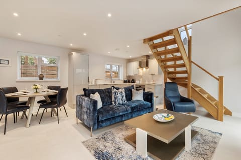 The living space at The Little House in Oxwich, Gower