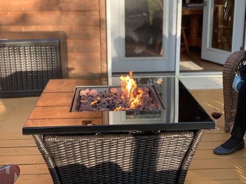 Fire Table on open Deck.  A wonderful place to relax before dinner!