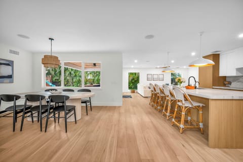 As you walk in the house...