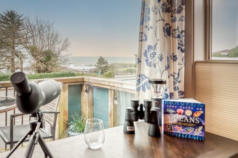 Desk/Seating area with View of Pirate Cove